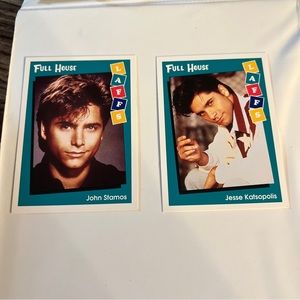 Full House Laffs Trading Cards Uncle Jesse set of two mint rare